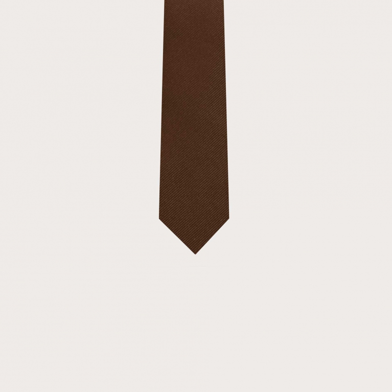 Women's brown silk tie