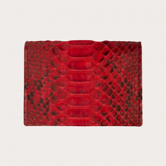 Rotes Kreditkartenetui aus Pythonleder