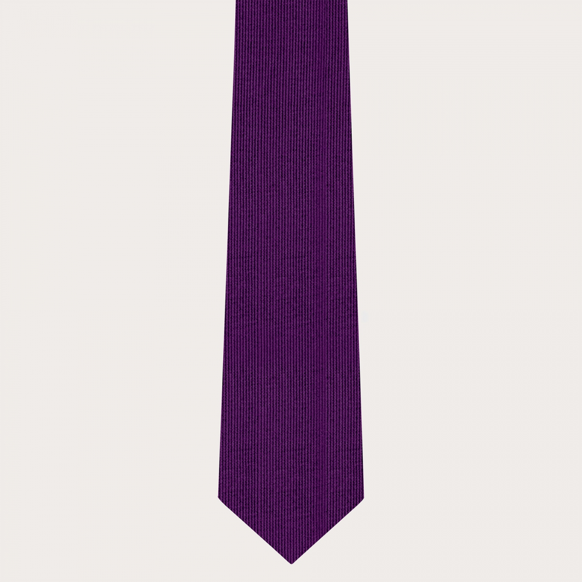 Coordinated suspenders and tie in violet jacquard silk