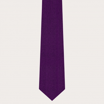 Cravate en soie jacquard violette