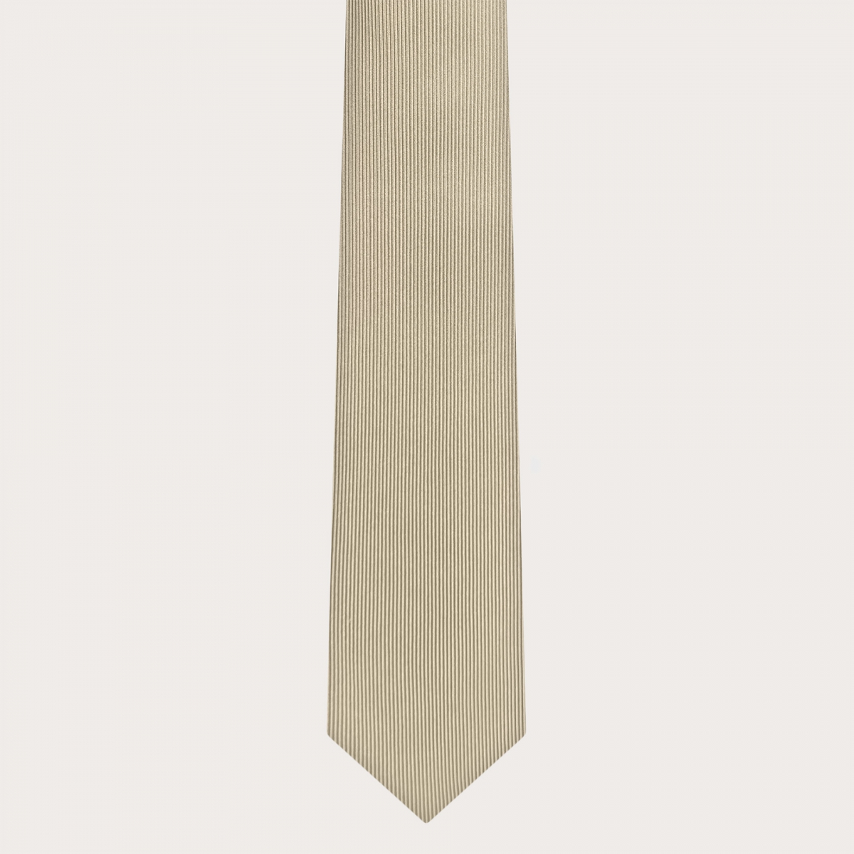 Hosenträger und Krawatte aus champagnerfarbener Seide