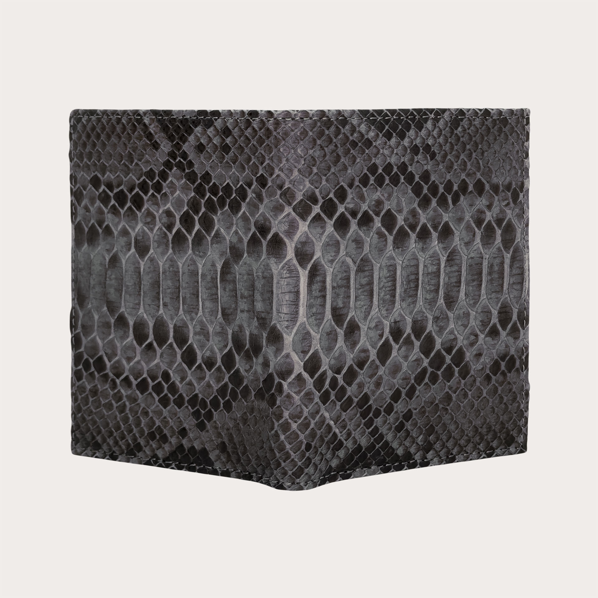 Men's vertical python wallet, customizable | BRUCLE Luxury