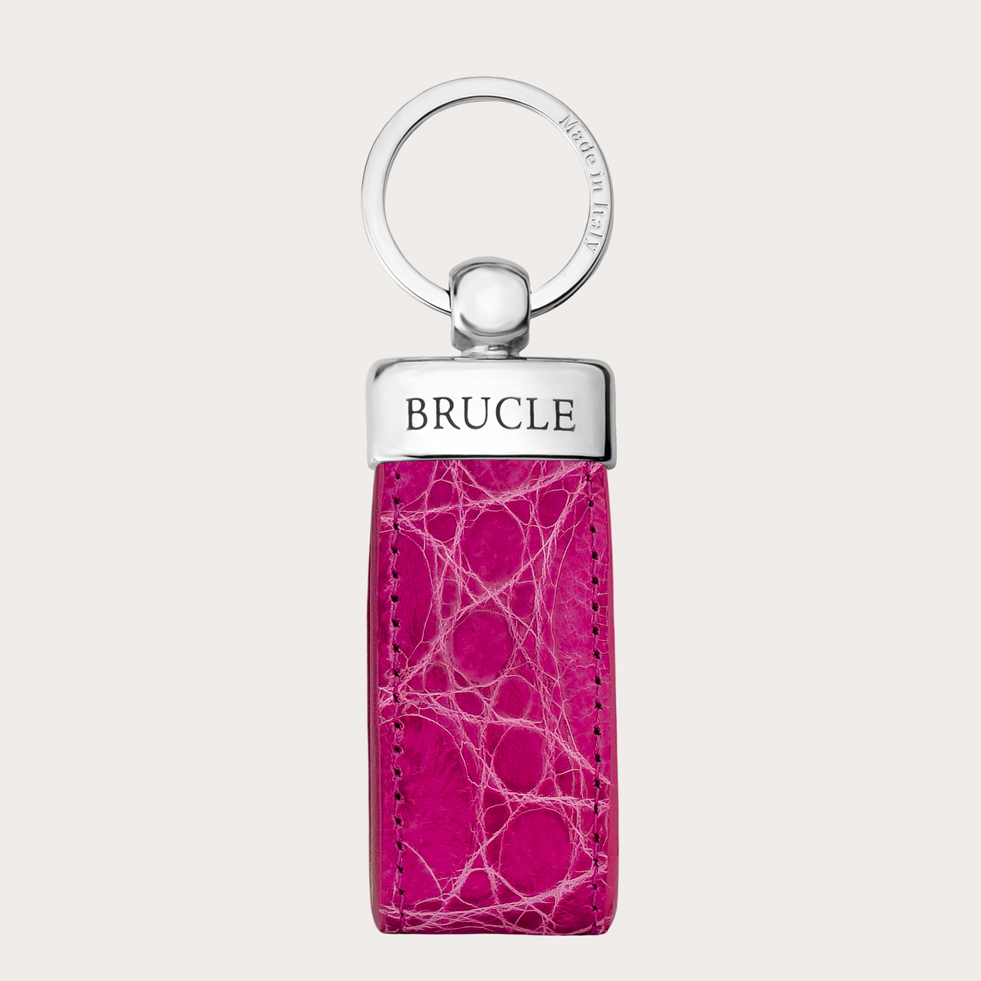Fuchsia Crocodile Keychain