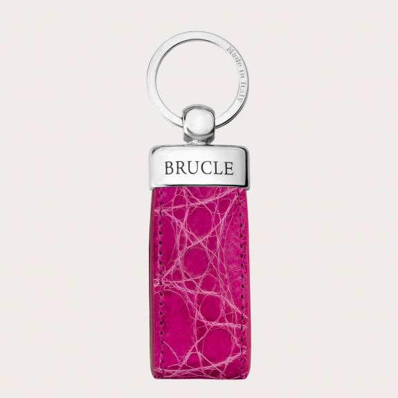 Llavero de cocodrilo fucsia