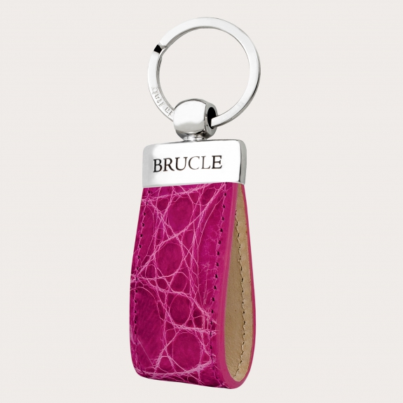 Portachiavi fucsia di coccodrillo