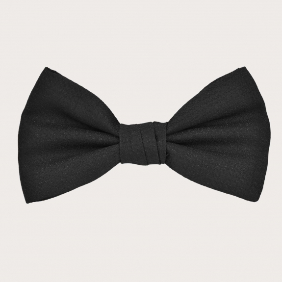 Black embossed silk bow tie