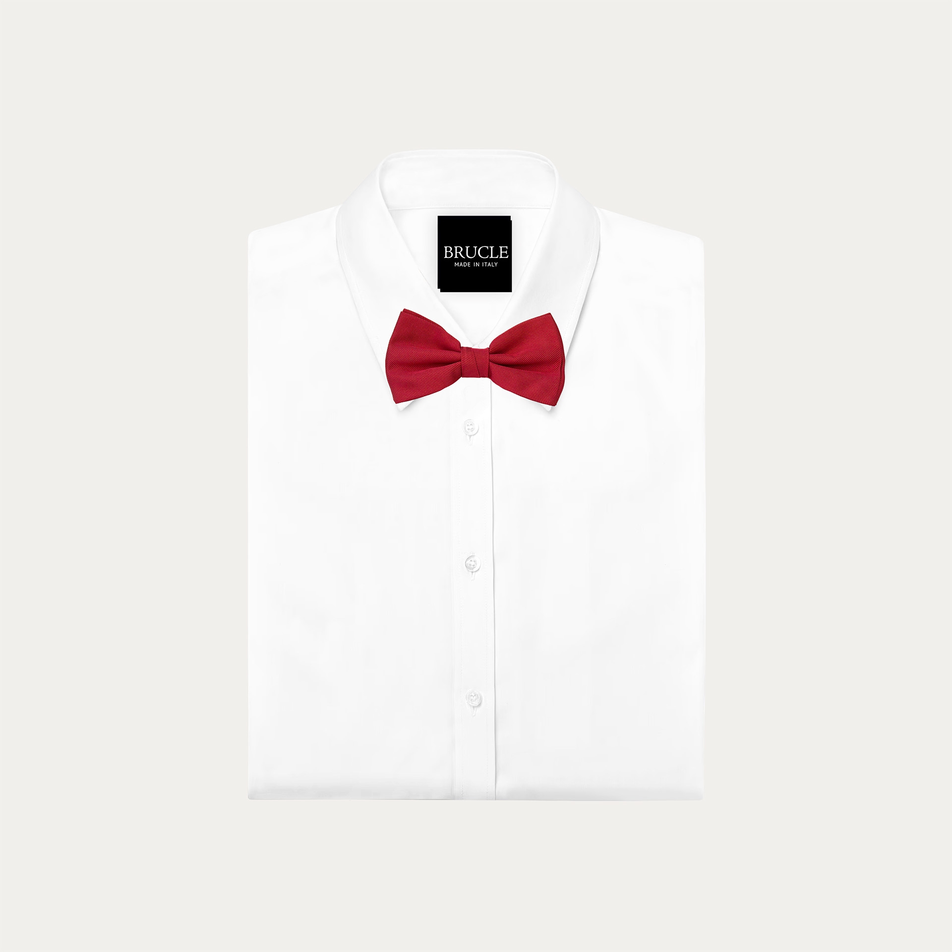 Nœud papillon en soie jacquard rouge