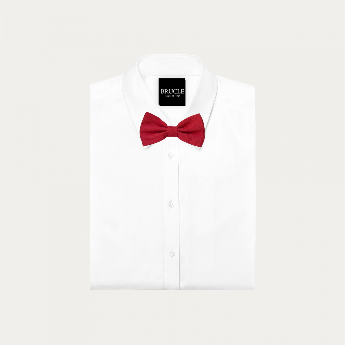 Nœud papillon en soie jacquard rouge