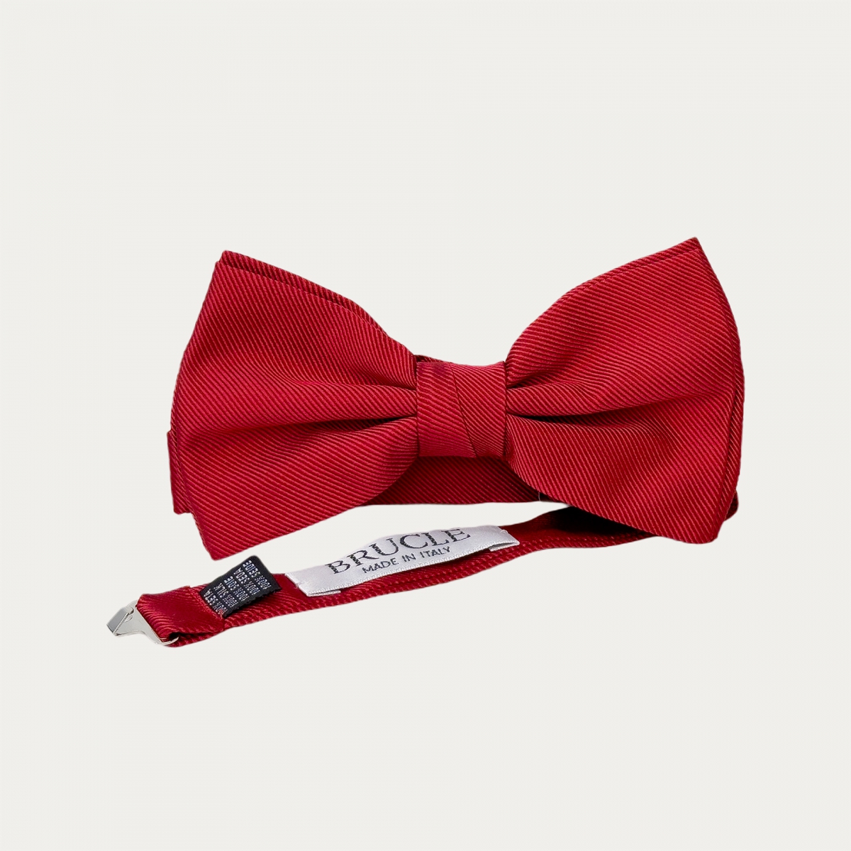 Nœud papillon en soie jacquard rouge