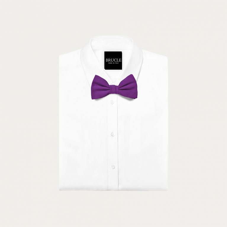 Purple silk bow tie