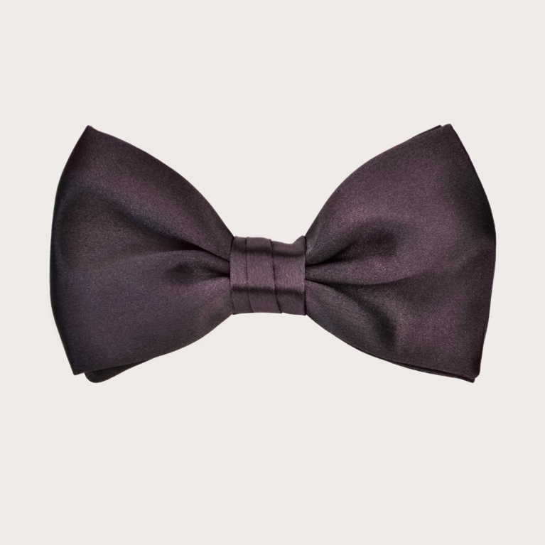 Nœud papillon en satin bordeaux