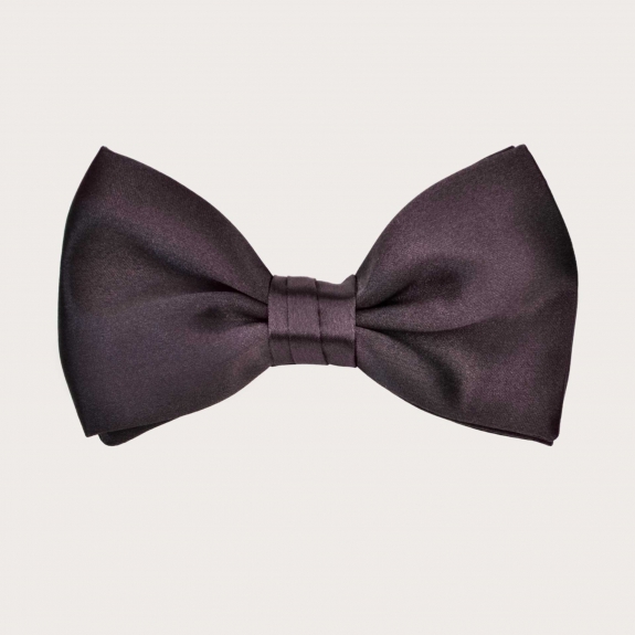Burgundy satin bow tie