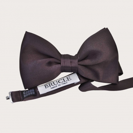 Burgundy satin bow tie