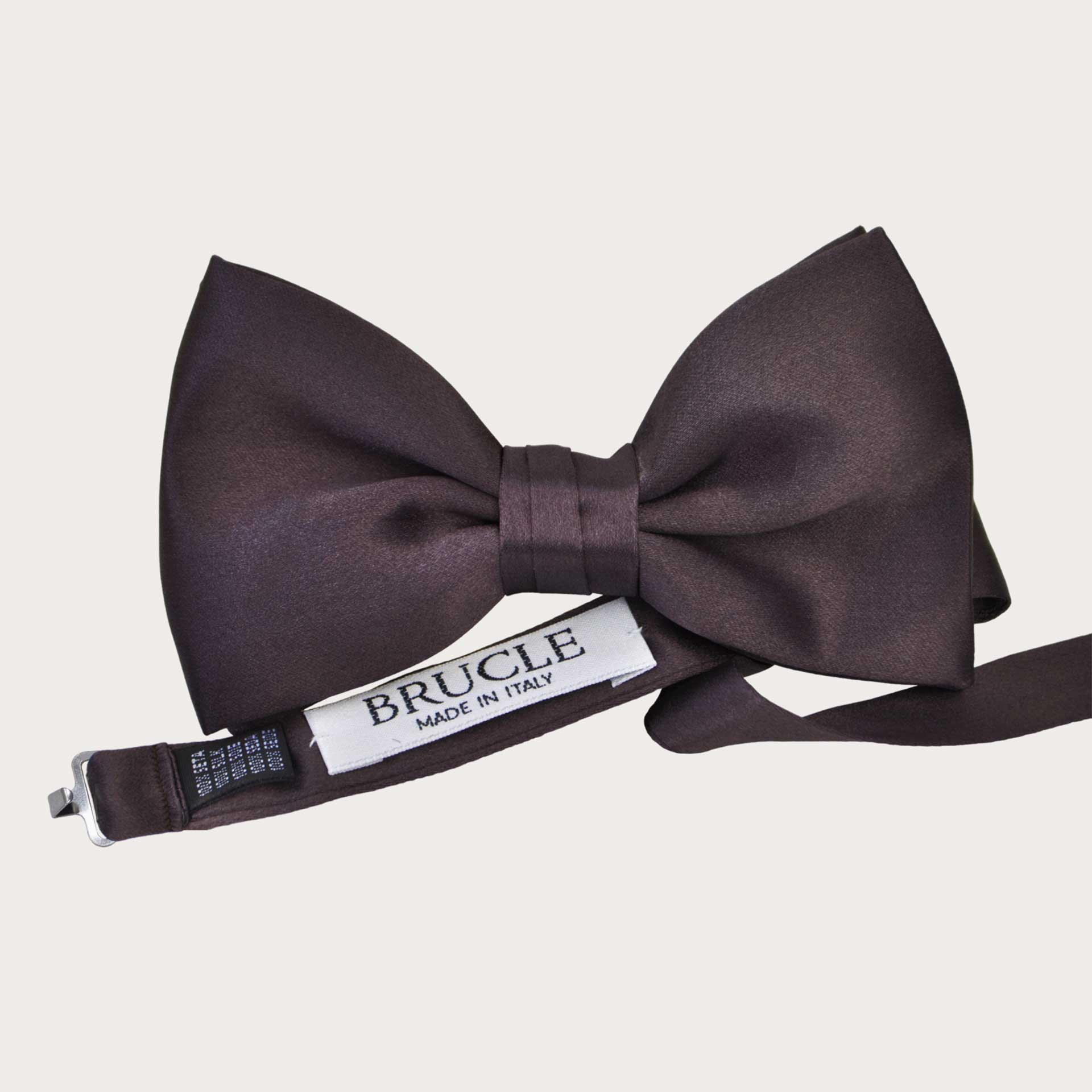 Burgundy satin bow tie