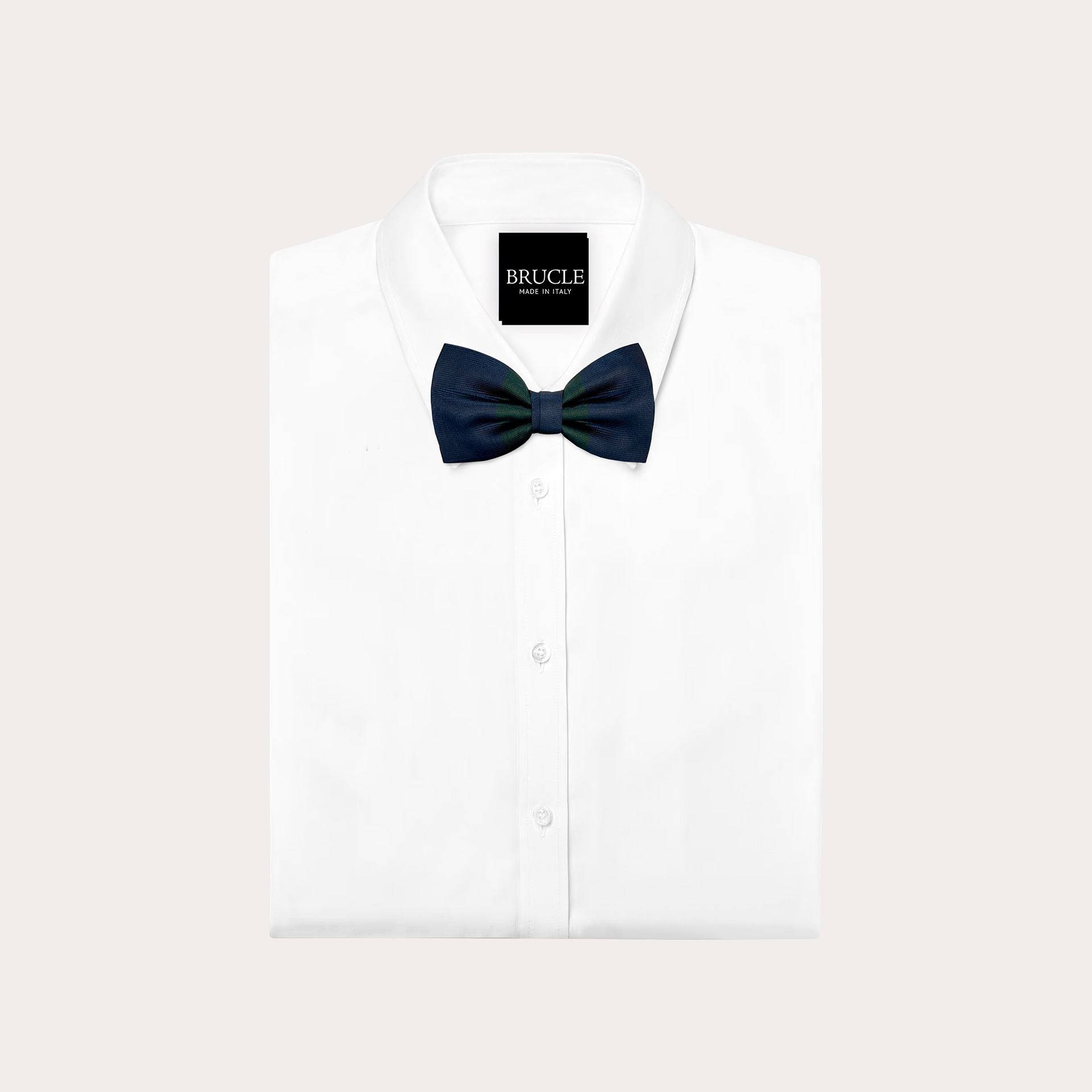 Green and blue regimental bow tie
