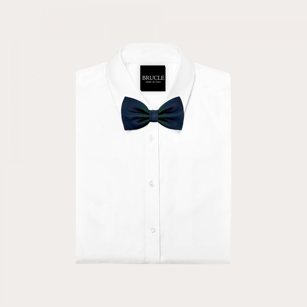 Green and blue regimental bow tie