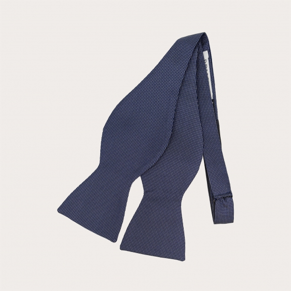 Papillon da annodare puntaspillo blu in seta