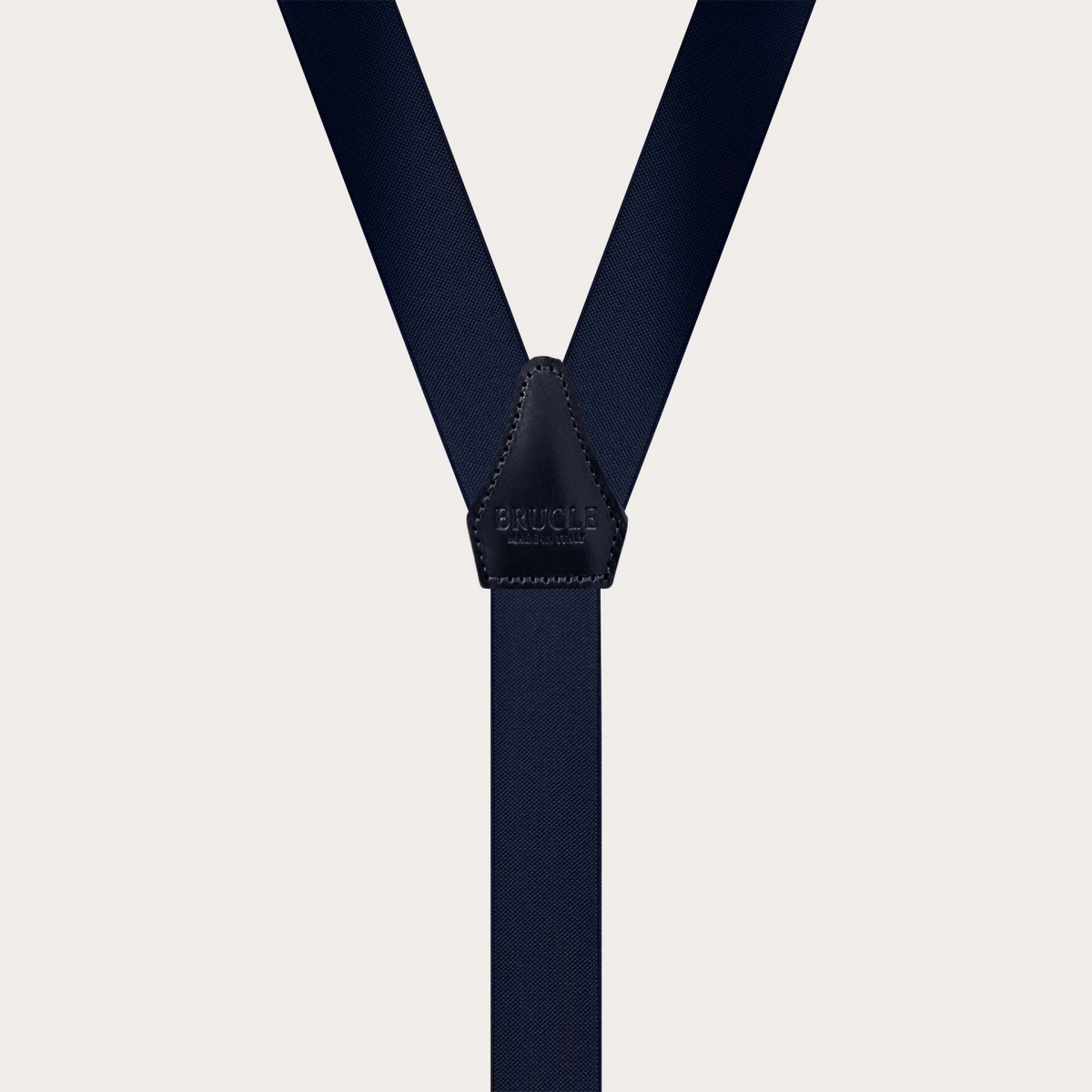 Elegant double use elastic suspenders, navy blue
