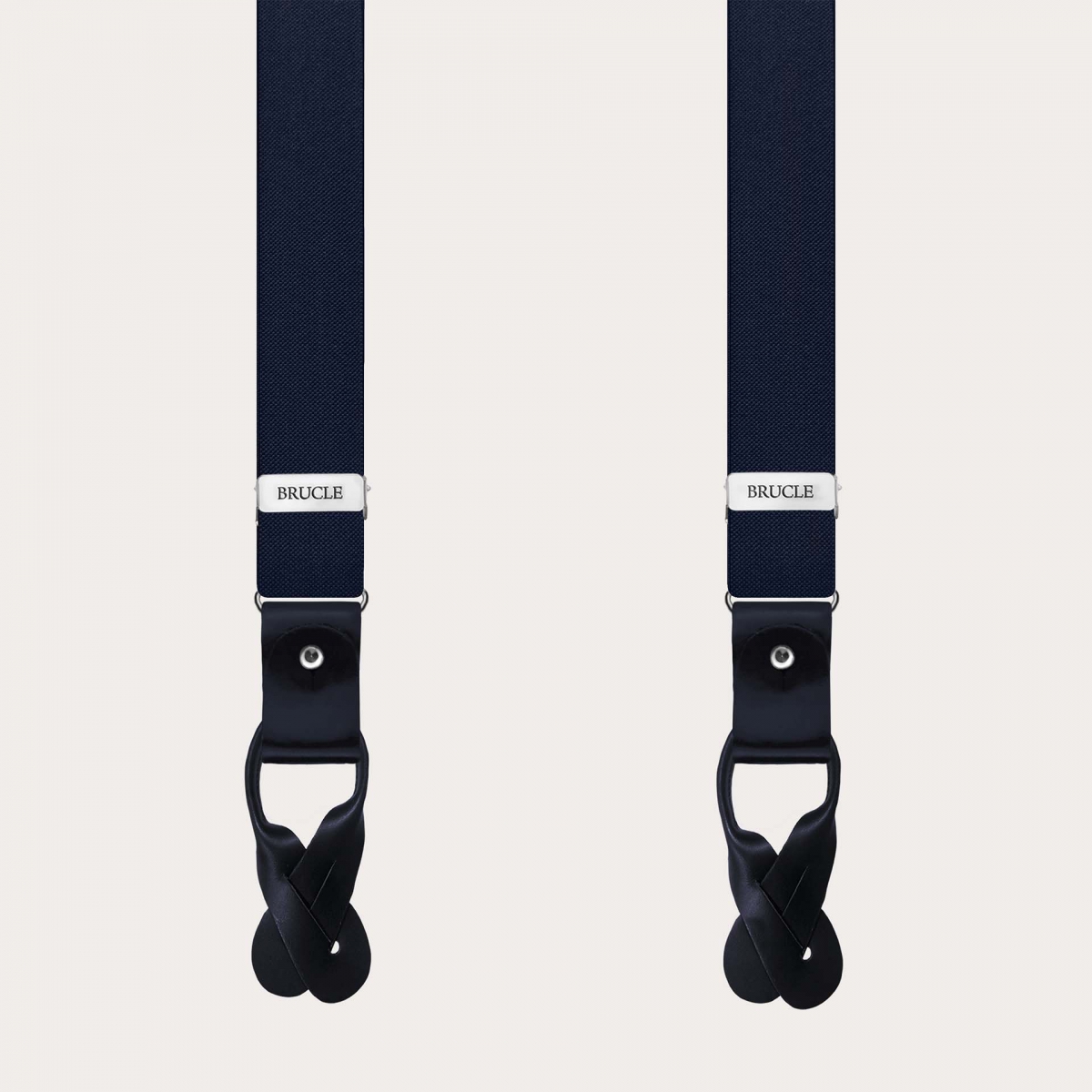 Elegante elastische Hosenträger mit doppeltem Verwendungszweck, marineblau