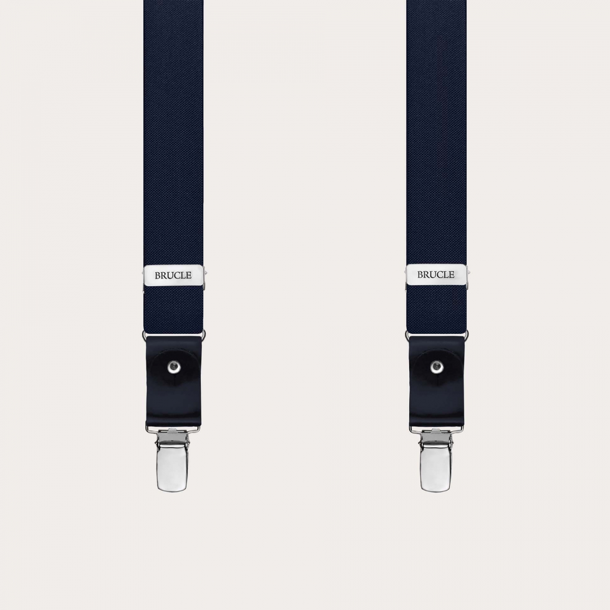 Elegante elastische Hosenträger mit doppeltem Verwendungszweck, marineblau