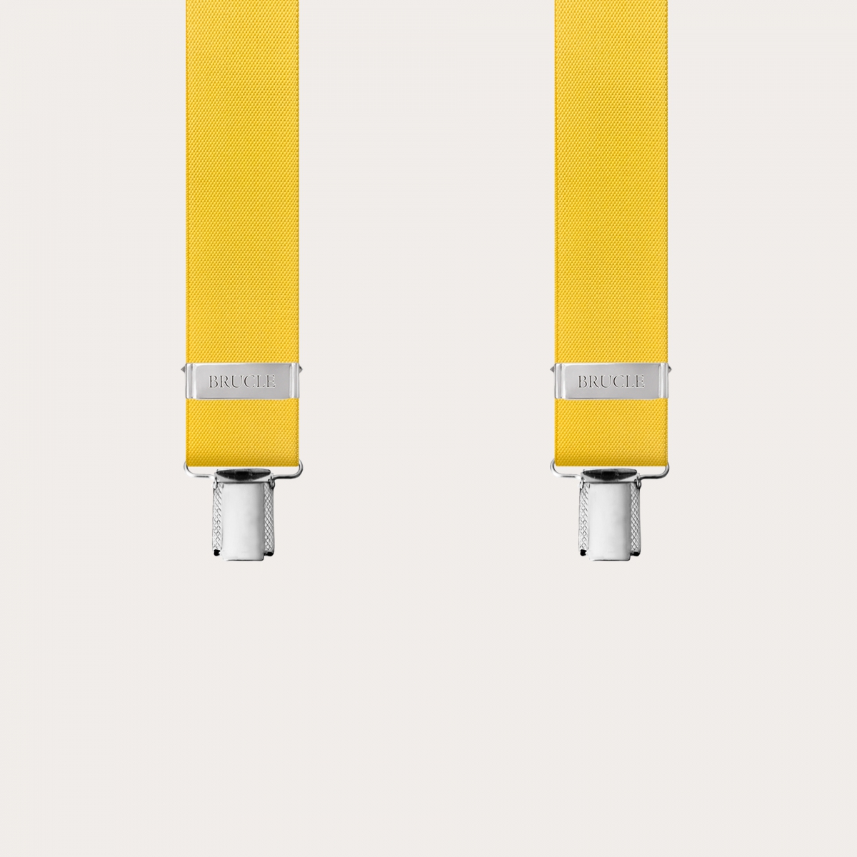 Extra-long yellow X-back suspenders