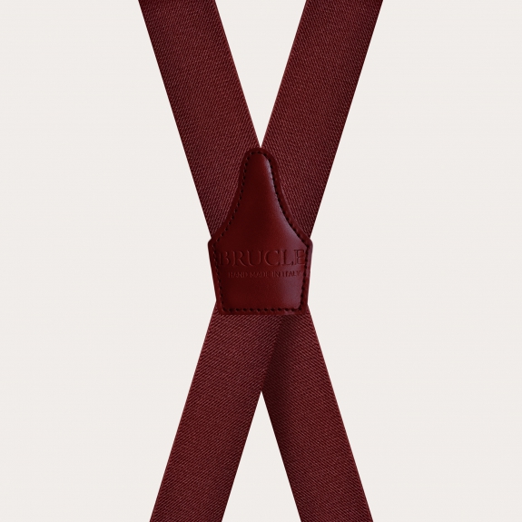 Bretelles en X extra-longues bordeaux