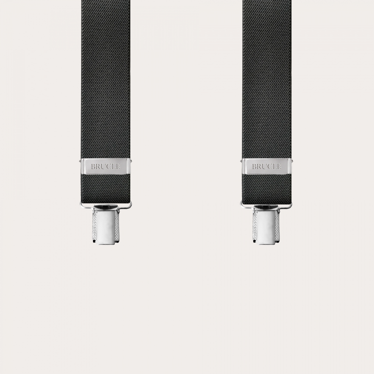 Extra-long grey X-shaped suspenders