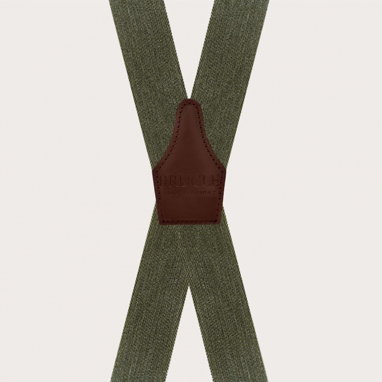 Tirantes extra largos verdes efecto denim