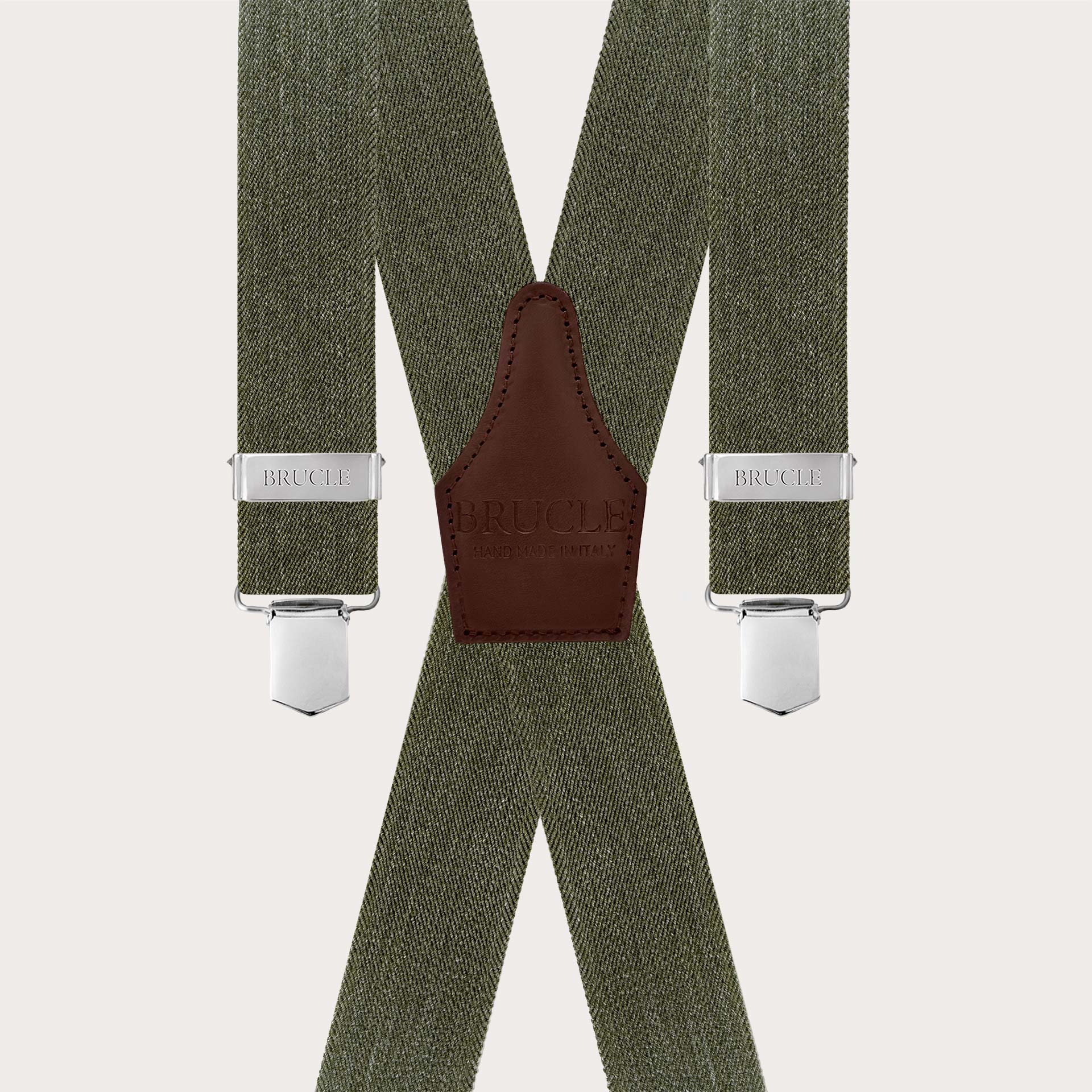 Tirantes extra largos verdes efecto denim