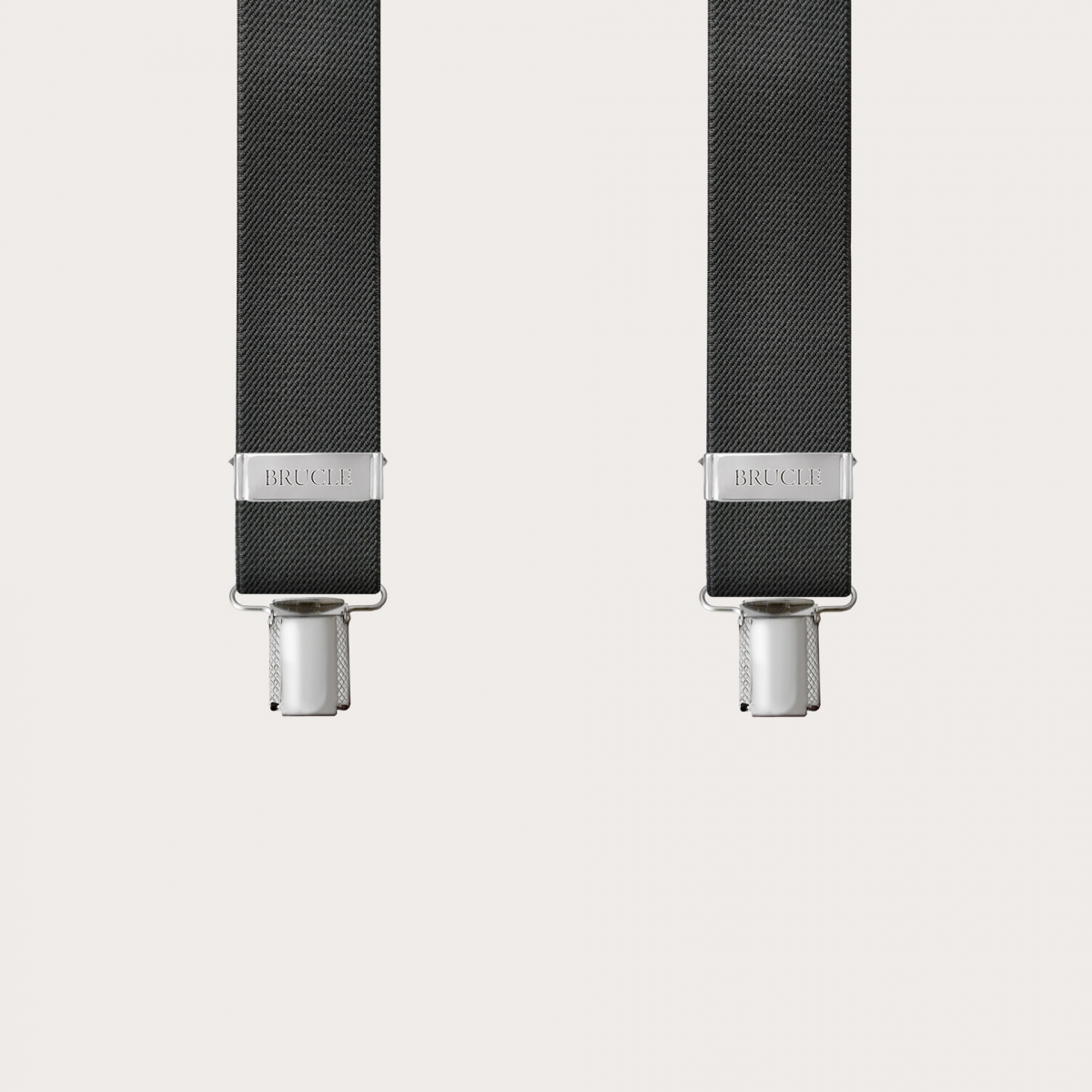 Extra-long grey Y-back suspenders