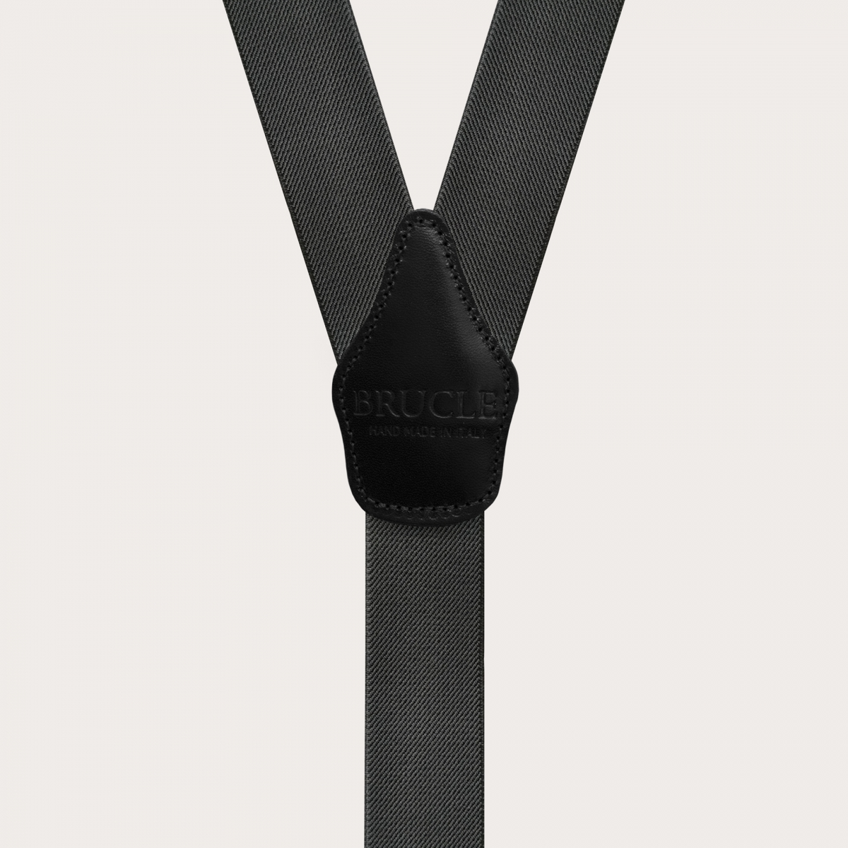 Extra-long grey Y-back suspenders