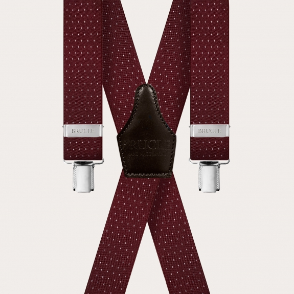 Hosenträger bordeaux punkte X form