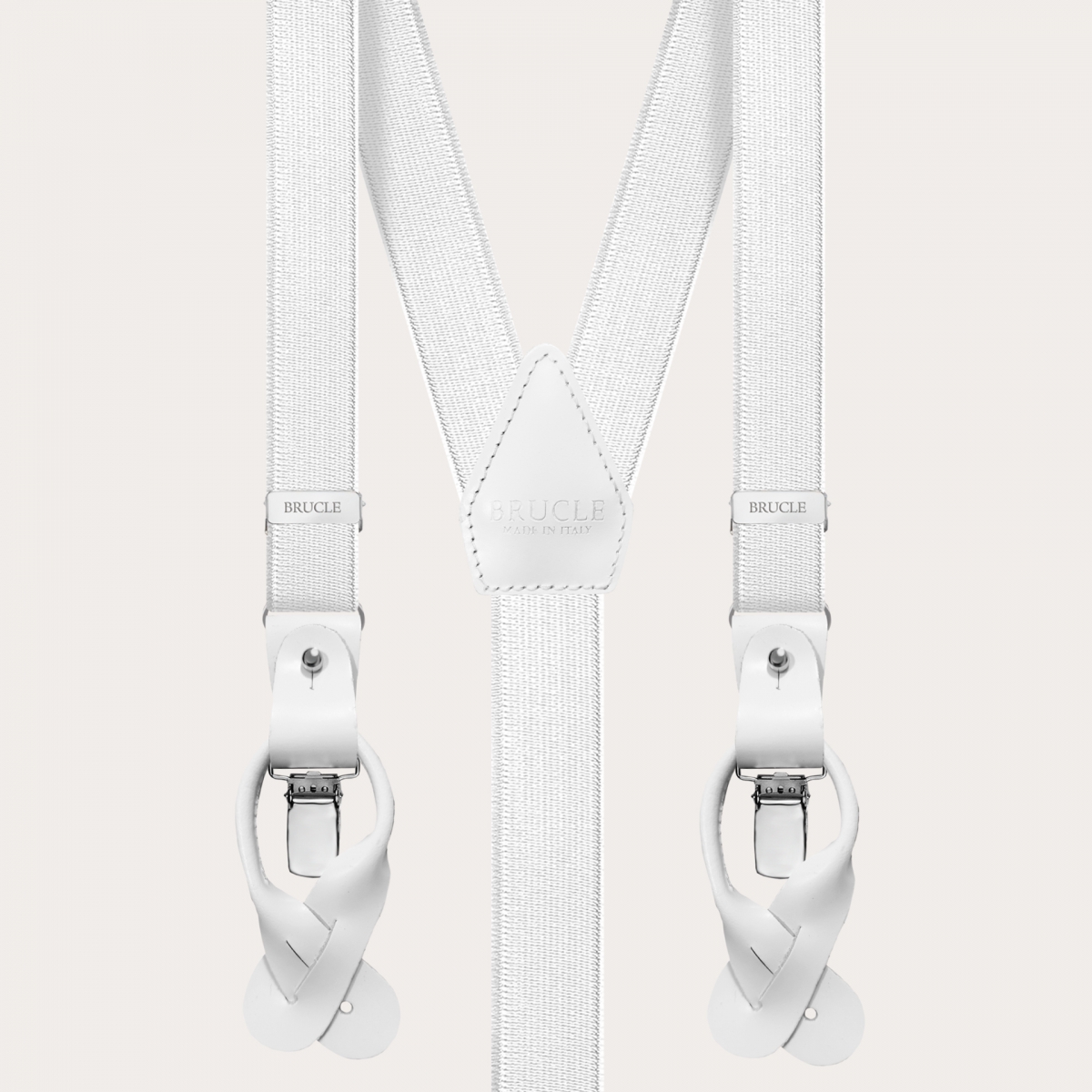 Bretelles extra longues en satin élastique blanc