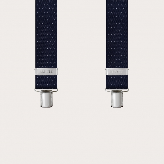 Braces Elastic Y Suspenders dot blue