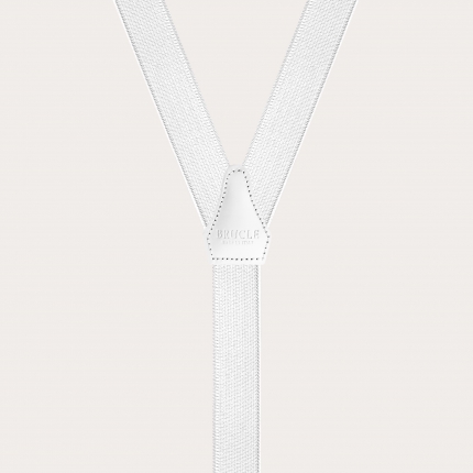 Bretelle extra lunghe bianche in raso elastico