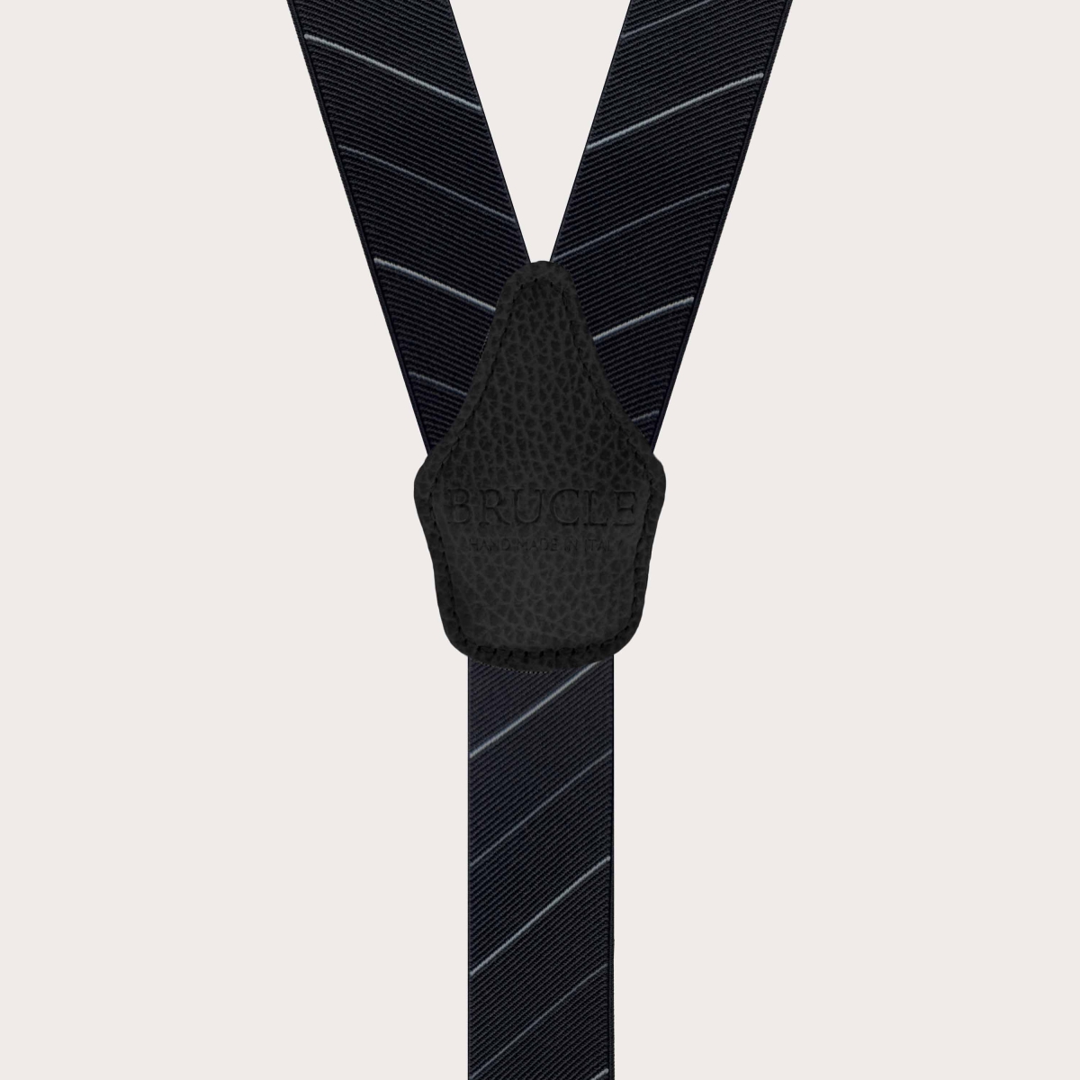 Tirantes elegantes para hombre regimentales negros a rayas