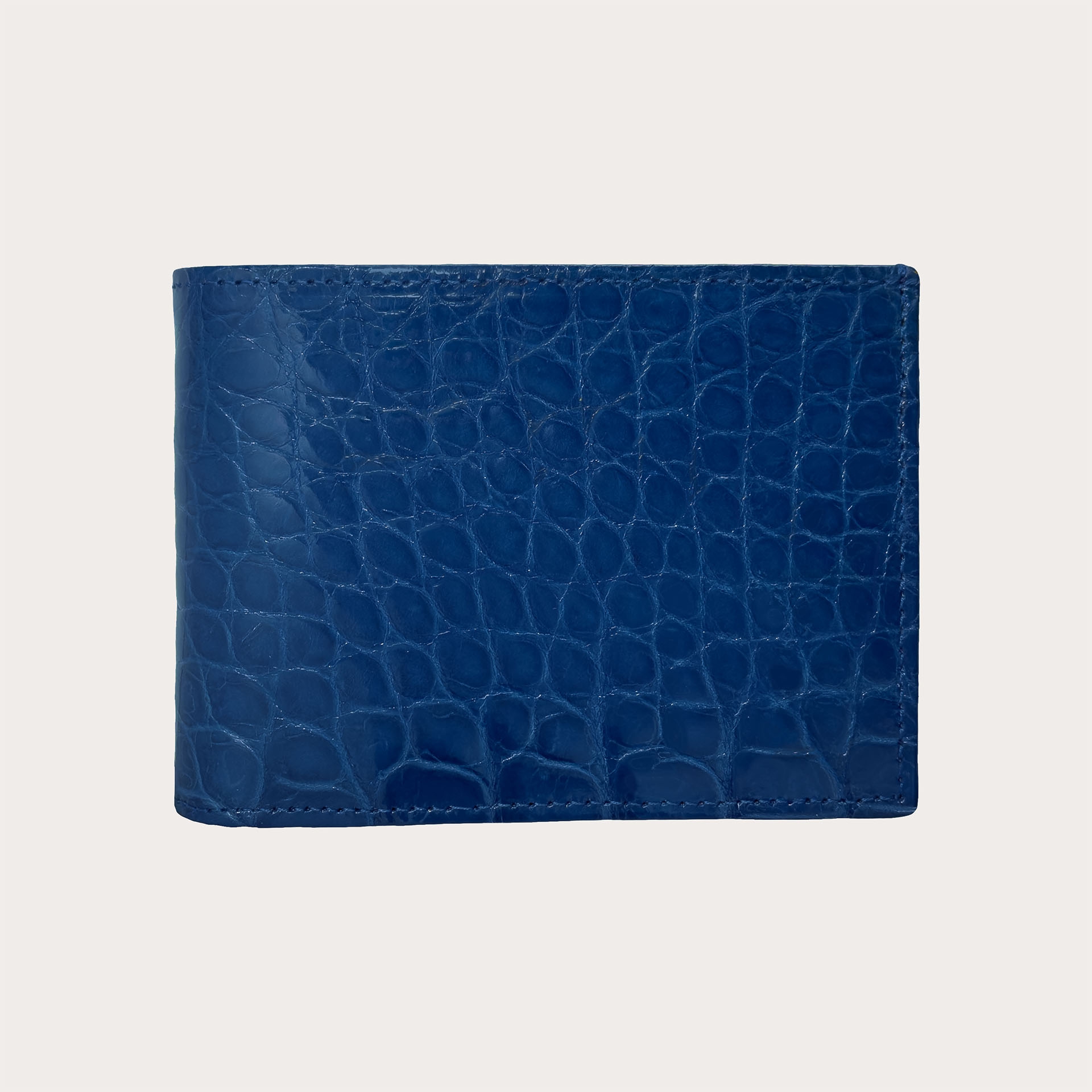 Portefeuille en crocodile bleu des Caraïbes avec porte-monnaie