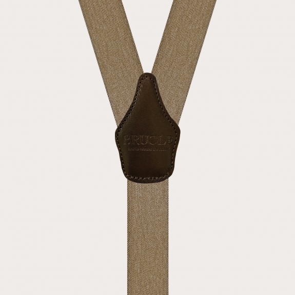 Tirantes extralargos de doble uso en vaquero beige