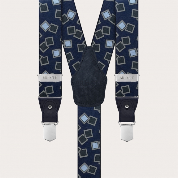 Tirantes extralargos con estampado azul y celeste