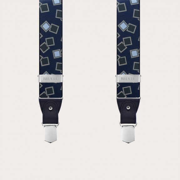 Tirantes extralargos con estampado azul y celeste