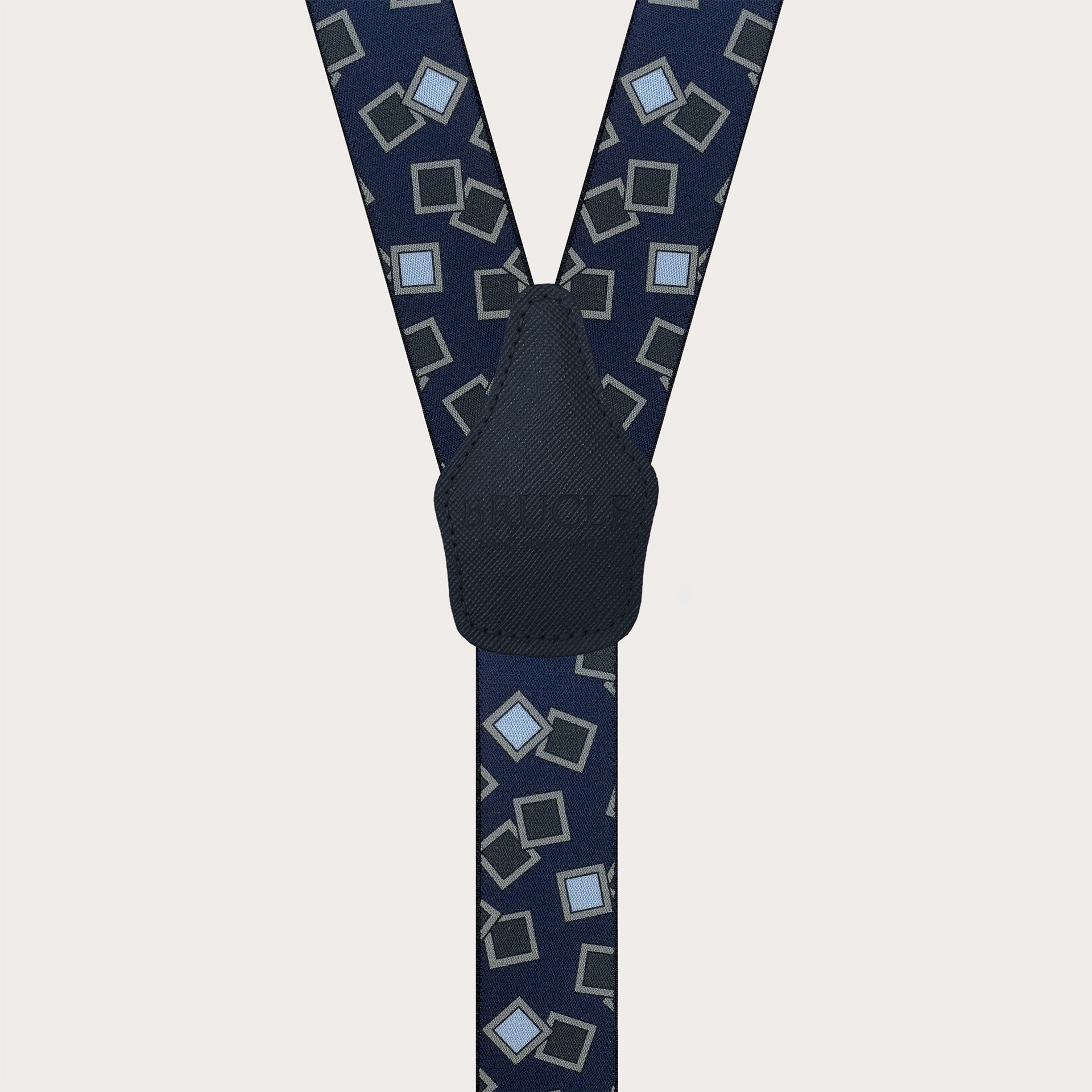 thumbnail image 2 of Village Leathers Handmade Checkerboard Braces – Elastic Suspenders, Two-Tone Mod Style, Made In England 2 of 6