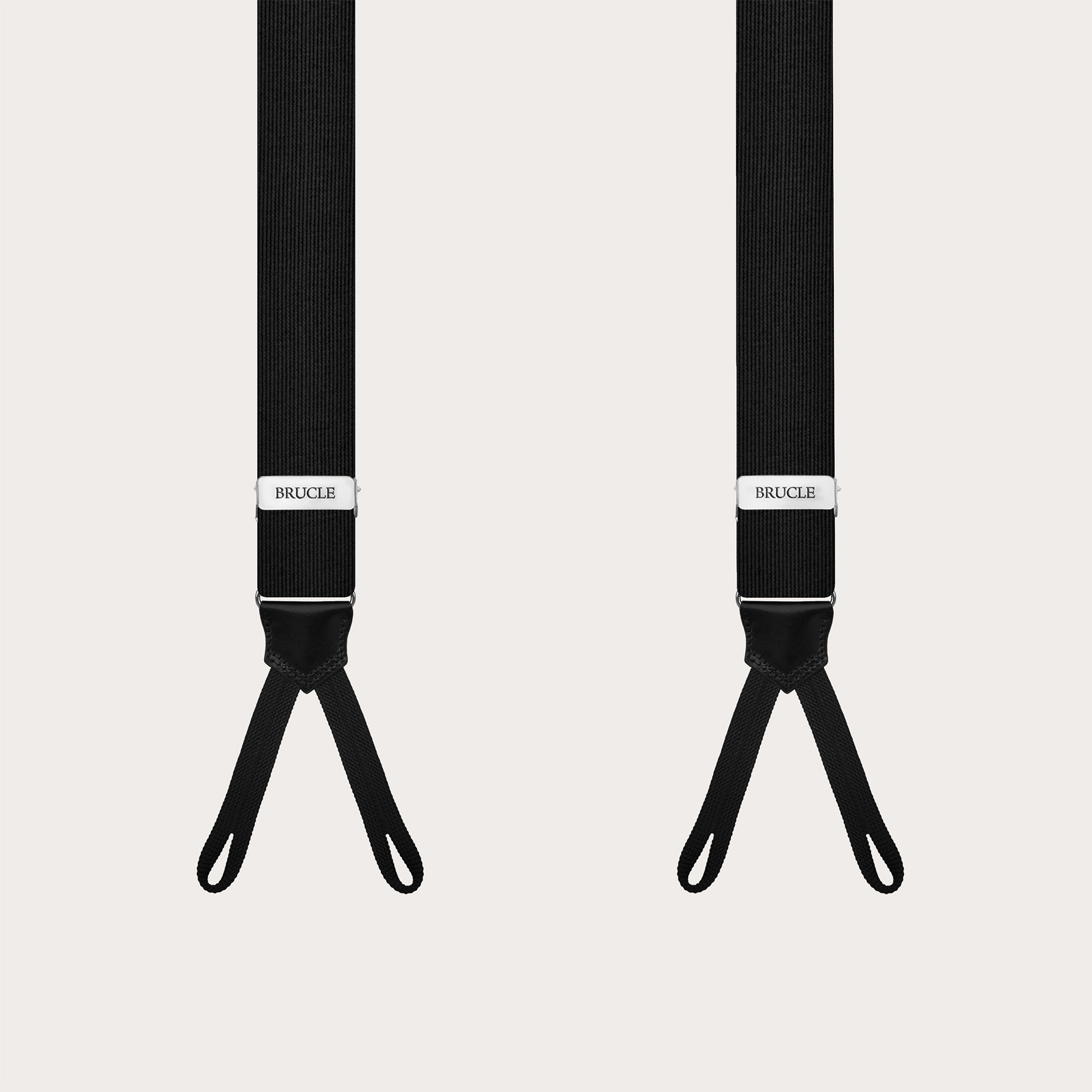 Tirantes en forma de Y en seda, negro