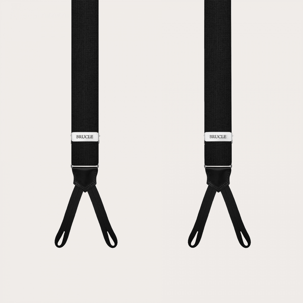 Tirantes en forma de Y en seda, negro