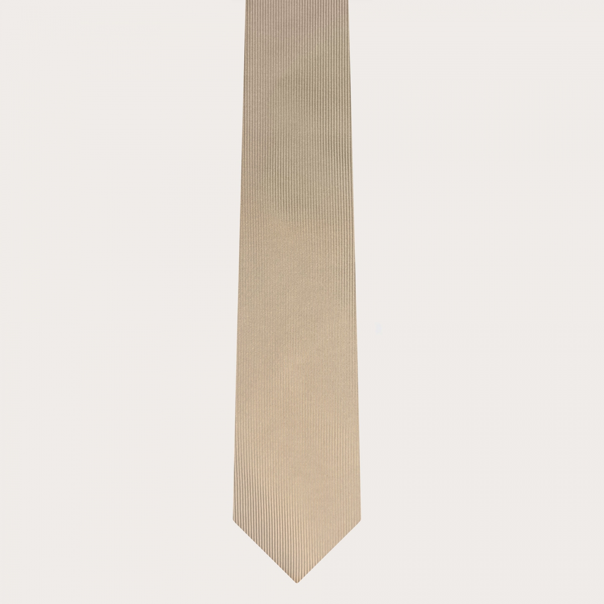 Corbata para mujer de seda en color champán