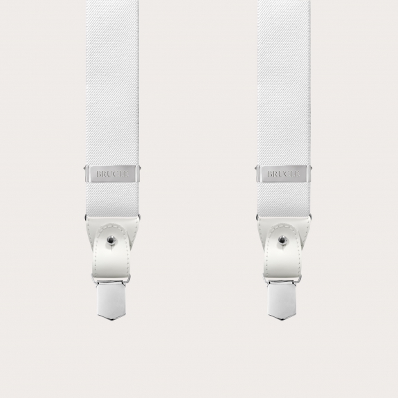 Bretelle uomo extra lunghe bianche