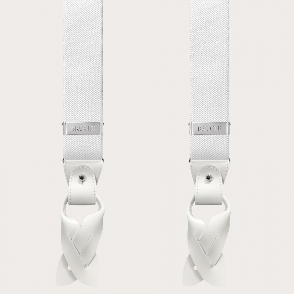 Bretelle uomo extra lunghe bianche