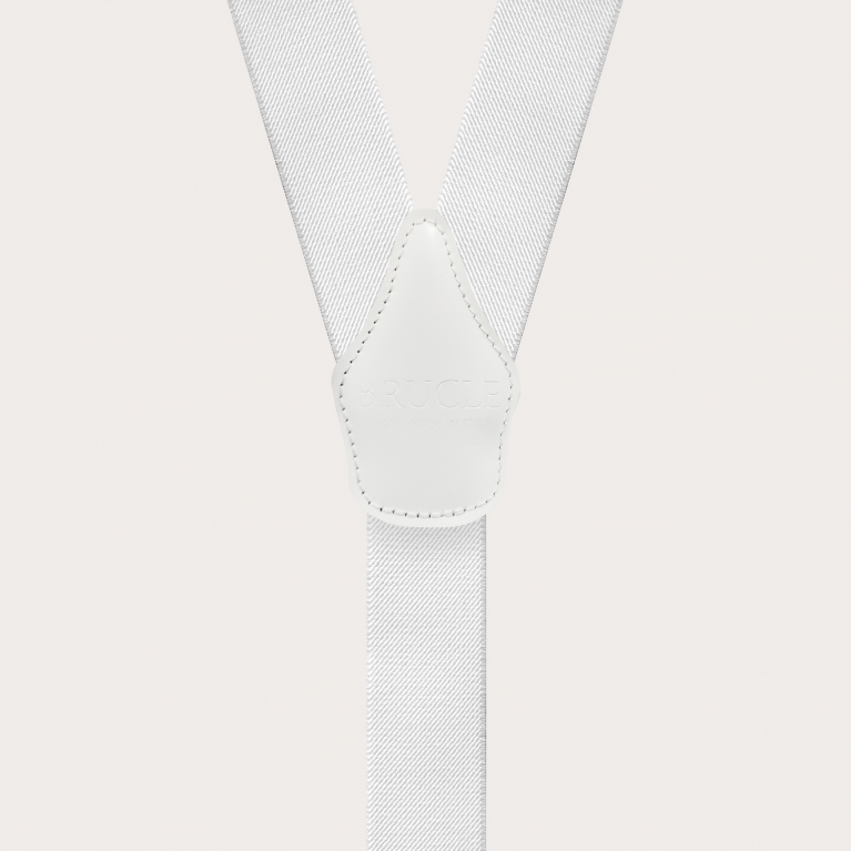 Bretelles blanches extra longues pour homme