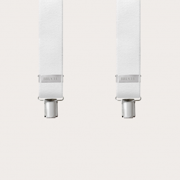 Tirantes blancos extralargos para hombre con clips