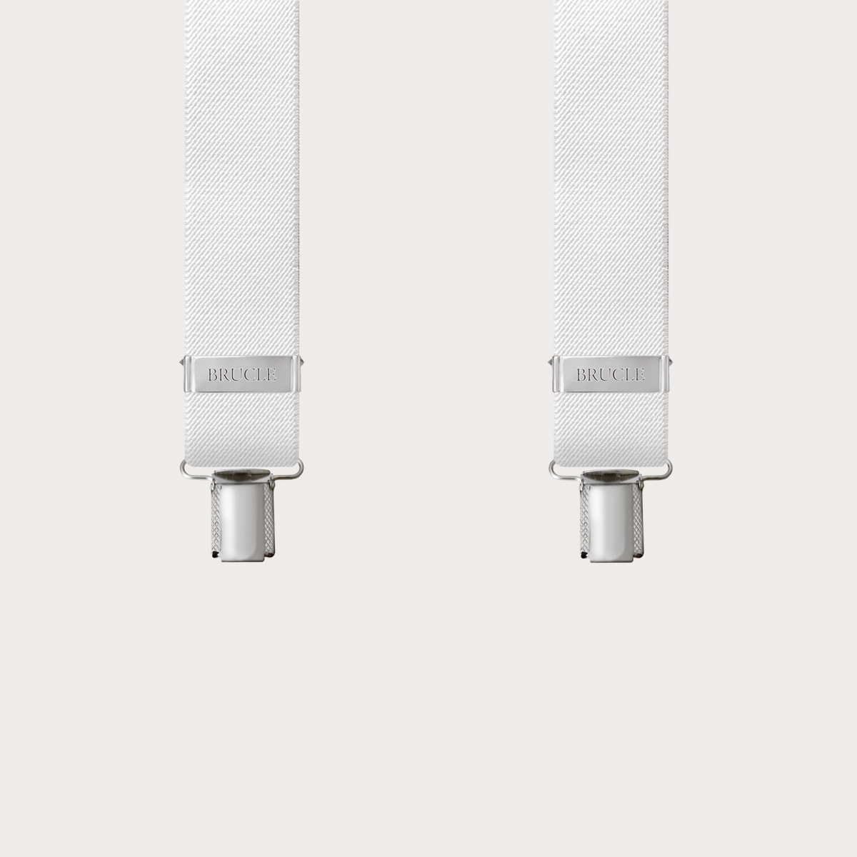 Tirantes blancos extralargos para hombre con clips