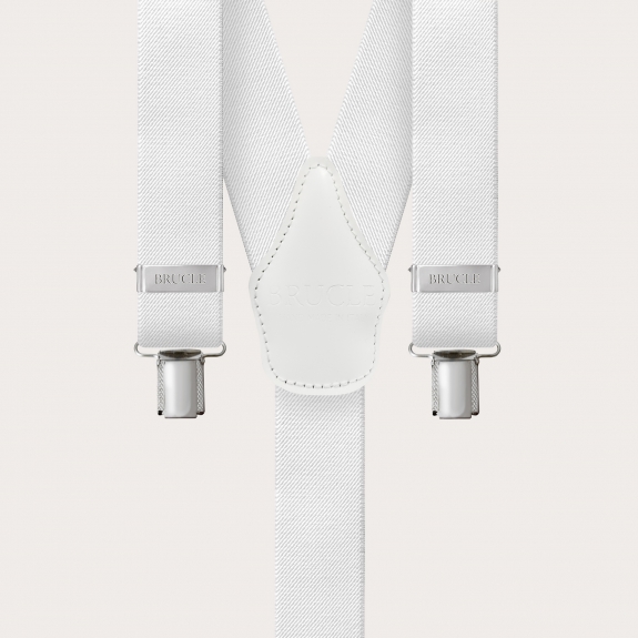 Tirantes blancos extralargos para hombre con clips